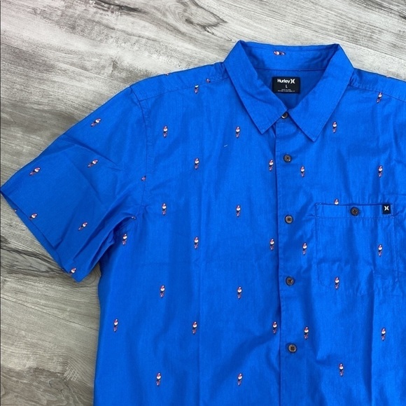 🔹HURLEY- BUTTON UP Collared SHORT SLEEVE SHIRT - Picture 9 of 9